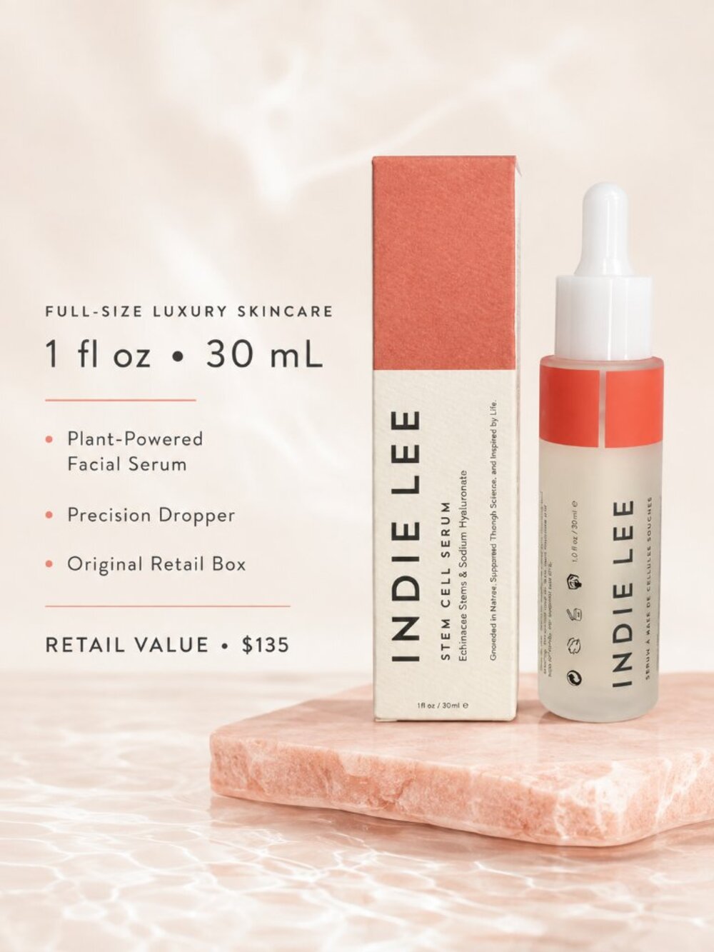 Indie Lee Stem Cell Serum 1 oz Full Size New in Box